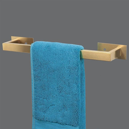Bathroom Towel Bar Self Adhesive, No Drilling Towel Rack Easy to Install,Hand Towel Holder Made of Premium Stainless Steel Sticky on Hand Towel Hanger for Kitchen, Toilet.(16IN, Gold)