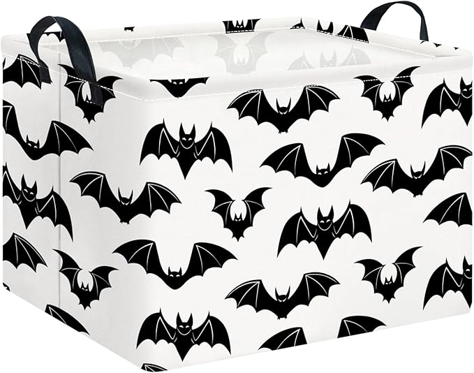 CLOCOR Rectangular Batman Storage Basket Empty,Collapsible Fabric Storage Container,Room Decor, Gift Basket(Bat)-NeatNest