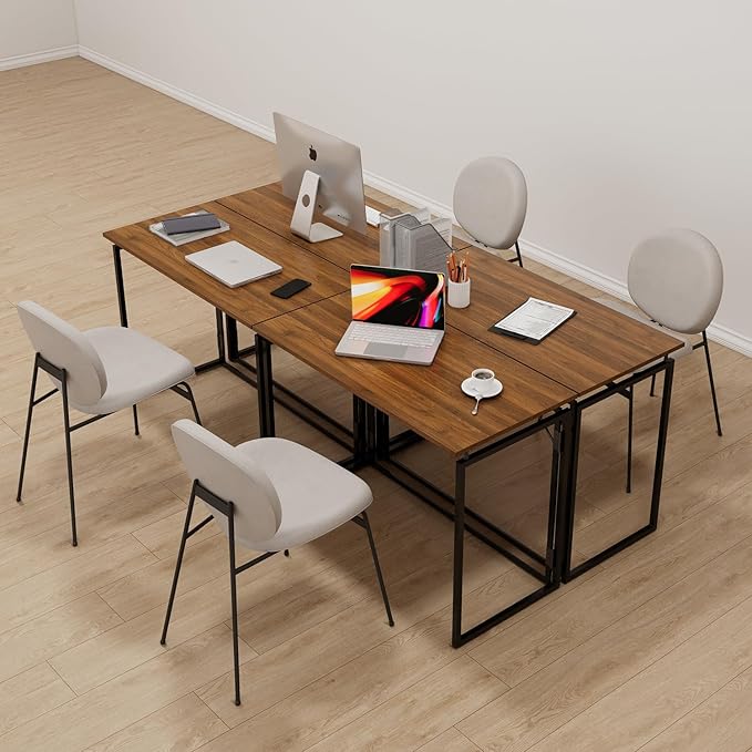 Folding Desk 40 Inch - Small Foldable Desk for Small Space Minimalist, Space Saving Collapsible Compact Desk Portable Table for Craft, Writing, Study and Work (No Assembly Required)-NeatNest