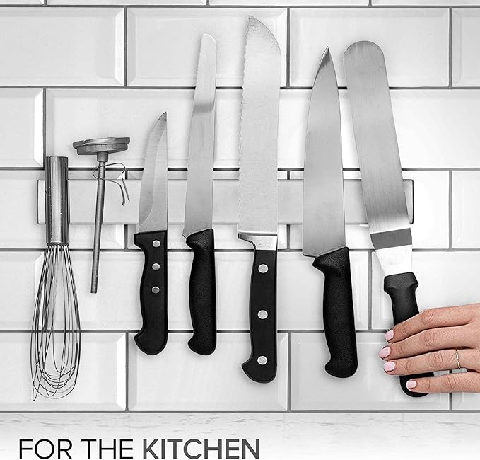 14 Inch Stainless Steel Magnetic Knife Bar - Use as Knife Holder, Knife Rack, Knife Strip, Kitchen Utensil Holder and Tool Holder-NeatNest