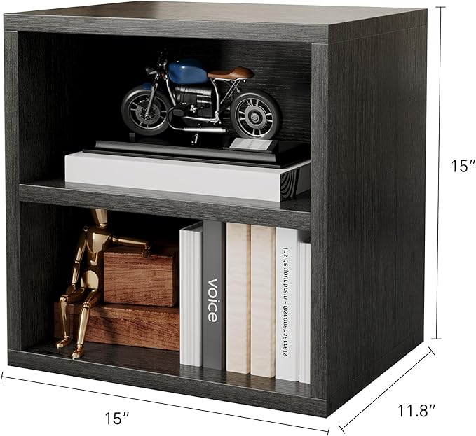 FUSUNBAO Magic DIY Cube Storage Organizer Stackable Cubes for Home Books Clothes Toy-Modular Cubby Storage System-Office Cubical-Bookcase Closet (French Oak,1 Layer Cube)-NeatNest