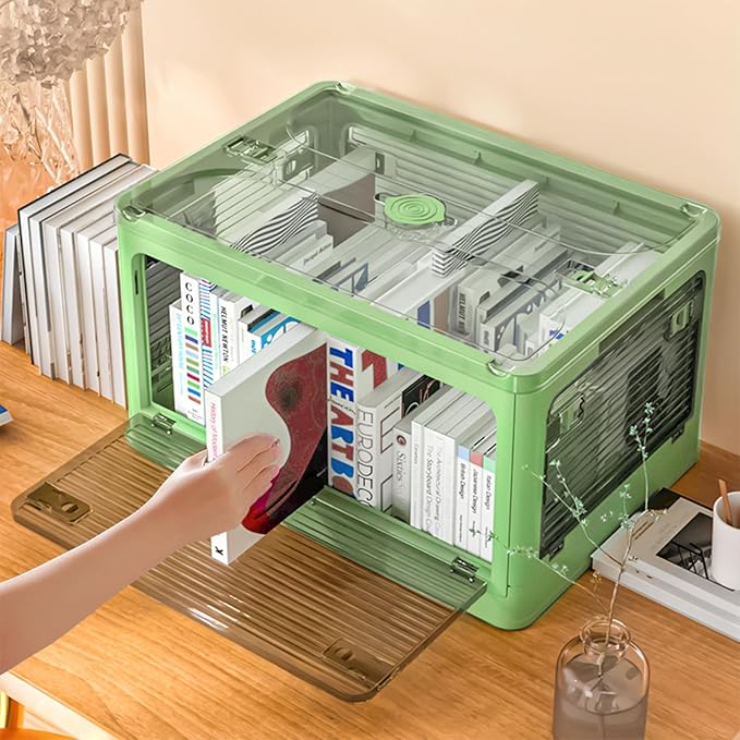 Collapsible Storage Bins with Lids, Closet Organizers, Dorm Room Essentials, Folding Storage Box-NeatNest