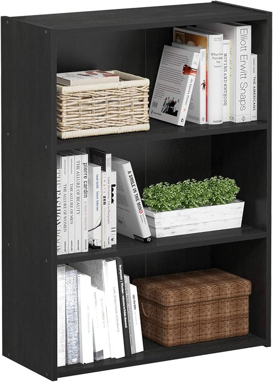 Furinno Pasir 3-Tier Open Shelf Bookcase, Americano