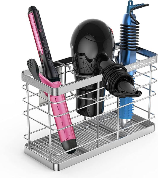Hair Dryer Holder - Hair Tool Organizer Wall Mount/Adhesive Blow Dryer Holder/Curling iron holder Cabinet Door Bathroom Organizer for Hair Dryer, Curling Wands, Hair Straighteners-NeatNest