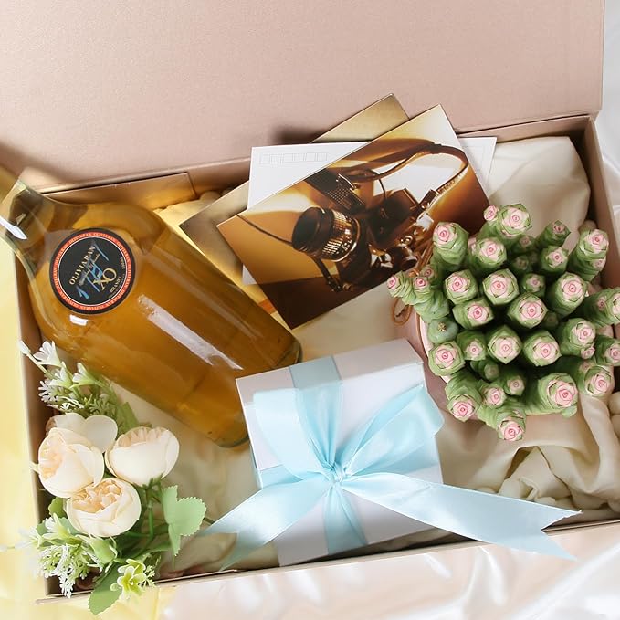 Aimyoo Gold Magnetic Gift Boxes with Lids 13.8x9x4.3 in, Large Bridesmaid Groomsman Proposal Box, Rectangle Collapsible Box for Present Graduation Birthday Storage 5 Pack-NeatNest