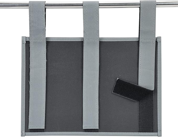 Hanging Bedside Caddy, Bedside Storage Organizer for Magazine, Phone, Remote control (4 Pockets-Grey)-NeatNest