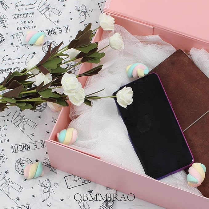1Pcs Pink 13x9x4 Inch Upgrade Hard Large Gift Box with Lid, Foldable Magnetic Gift Boxes,Groomsman Box Bridesmaid Proposal Box, Reusable Gift Boxes for Clothes-NeatNest