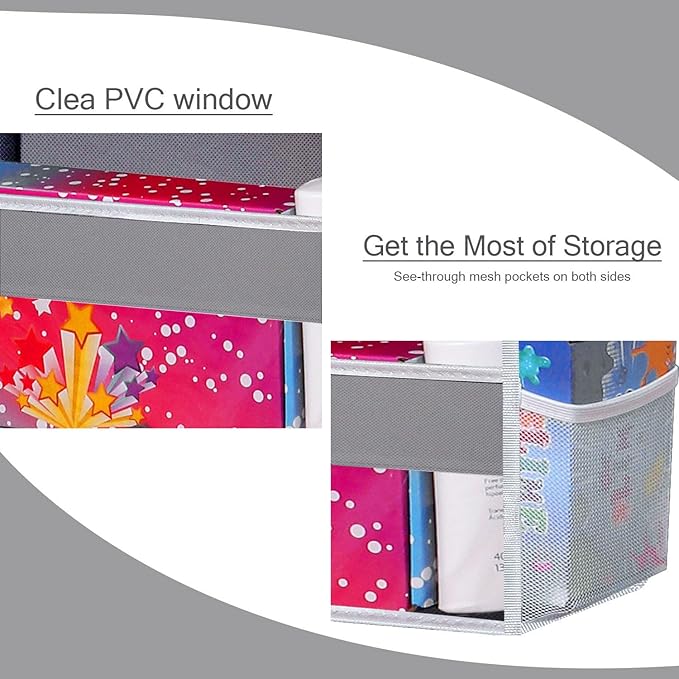 2 Pack Over The Door Storage Organizer with 5 Pockets 10 Mesh Side Pockets, 44 lbs Weight Capacity Door Hanging Organizers and Storage for Bedroom,Bathroom,Nursery,Pantry,Dorm(Light Gray)-NeatNest