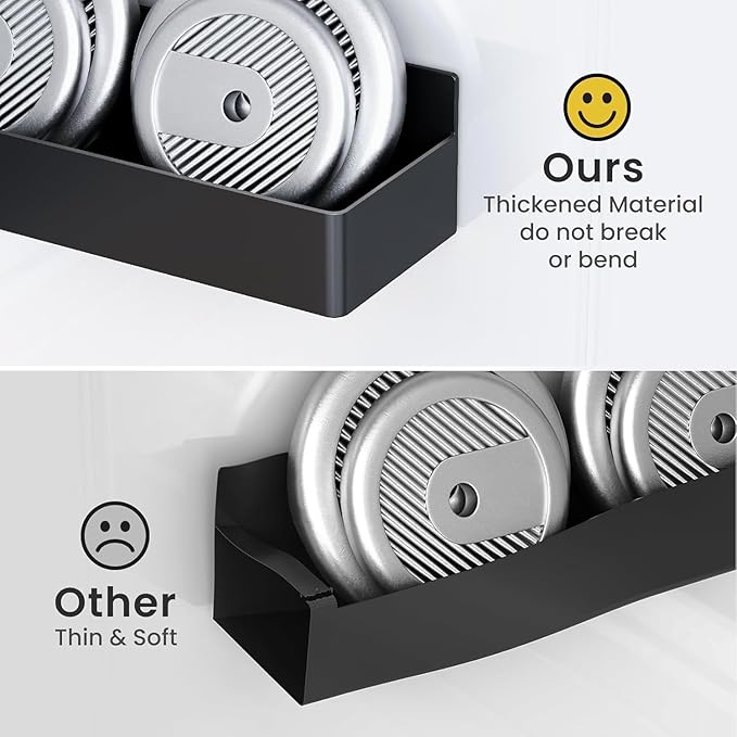 Magnetic Spice Rack for Refrigerator, Kitchen Organizer and Storage Shelf, Black (2 Pack)…