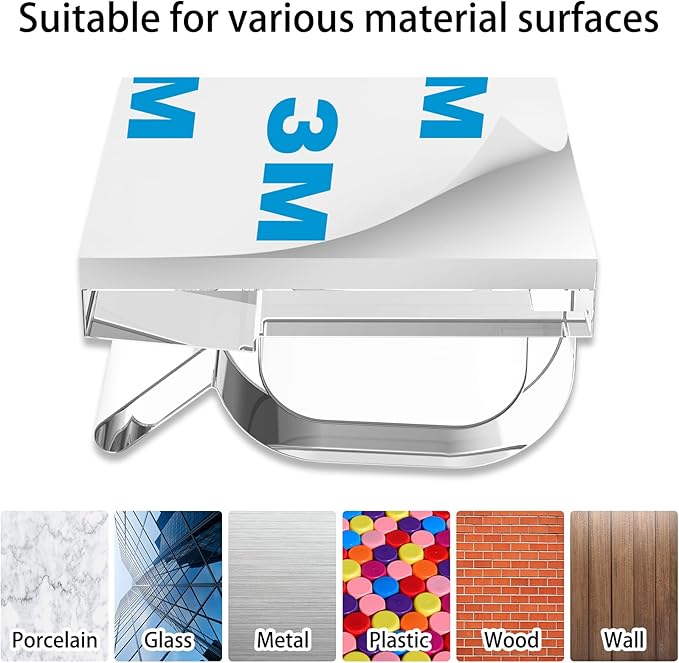 65Pcs Cable Clips, Adhesive Cable Organizer Cord Holder Wire Clip Wire Management Self Adhesive Hooks Wire Holder for Office, Home(Transparent, 65PCS-Large)-NeatNest