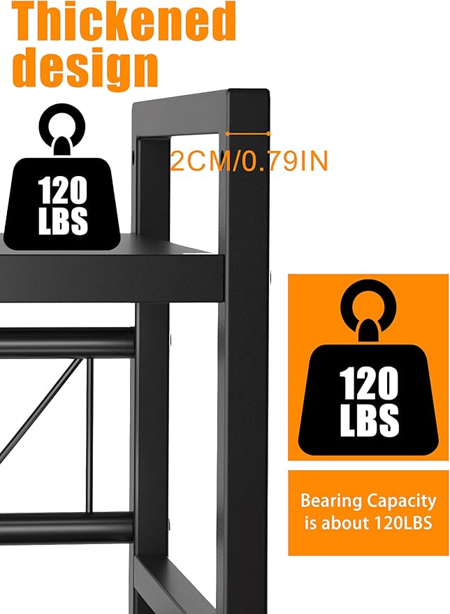 Caliee Expandable Microwave Stand, Adjustable Countertop Storage Rack for Microwave, Tableware, and Pantry Items, Space-Saving Design for Kitchen, Cabinet, and Countertop (Black)-NeatNest