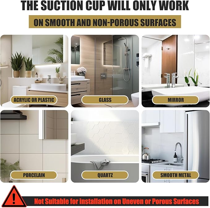 BKV Suction Cup Hooks for Shower,Heavy Duty Shower Hooks for Bathroom Wall,Glass Windows,Smooth Doors to Hang Towels,Robes,Coat,Reusable Suction Cup Wreath Hanger for Christmas Wreaths-Silver(2 Pack)-NeatNest