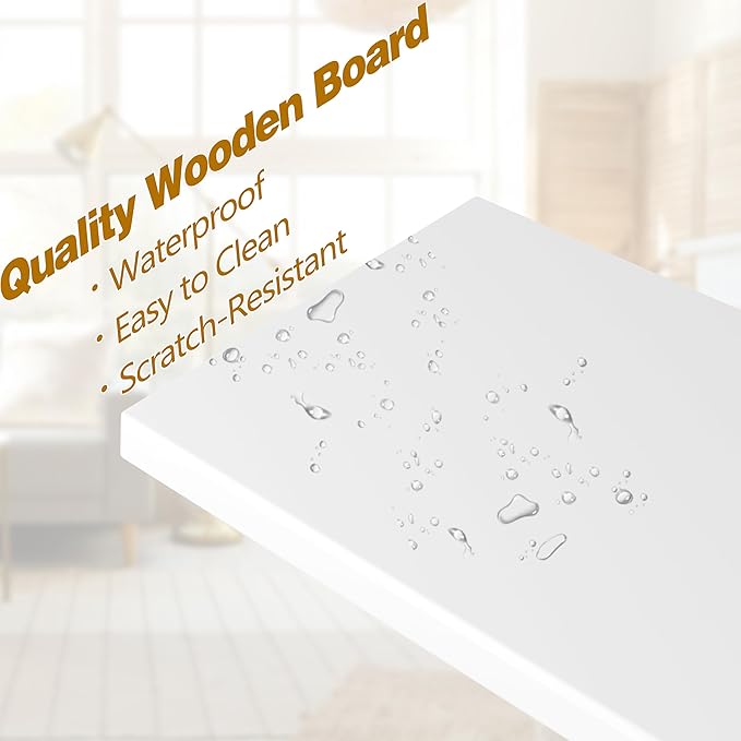 Bookshelf, 5 Tier Bookshelves, Home Office Bookcase Shelf Storage Organizer, Free Standing Storage Shelving Unit for Bedroom, Living Room and Home Office,White-NeatNest