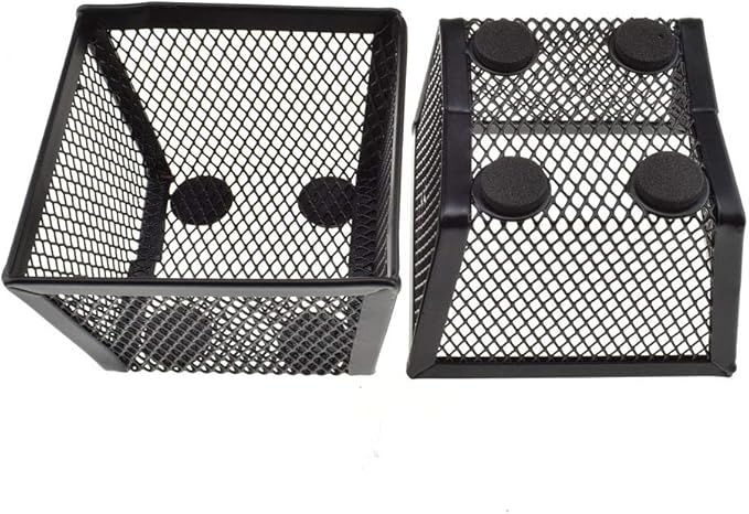 HAHIYO Stackable Paper Clip Mesh Holder cup 2.2" Height 2 Pack Black Sturdy PaperClip Holder Container for Desk Drawer Organizer Collection for Home Office School Soft Foam Feet No Sharp Edges-NeatNest