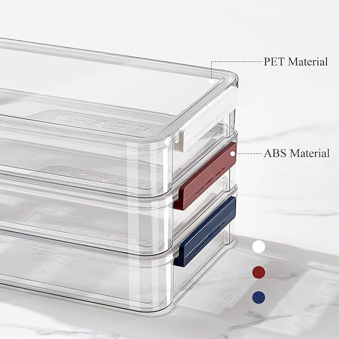 A4 Scrapbook Paper Storage, Photo Storage Box, Plastic File Box (Blue)