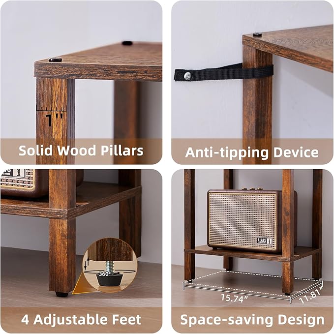 54in Tall Bookshelf 5-Tier Small Narrow Bookcase, Skinny Book Shelf for Small Space, Farmhouse Slim Shelf with Storage, Wood Freestanding Display Thin Bookshelves for Living Room, Office, Brown