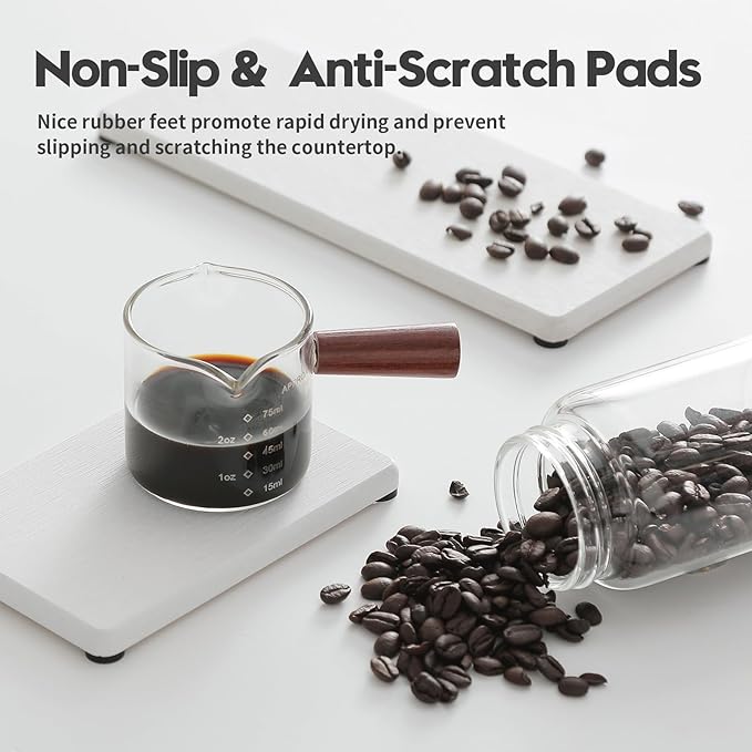 3PCS Bathroom Sink Vanity Trays, Quick Stone Drying Mat Dish Soap Dispenser Sponge Holder for Kitchen Counter, Diatomaceous Earth Water Absorbing Caddy Organizer, Beige-NeatNest