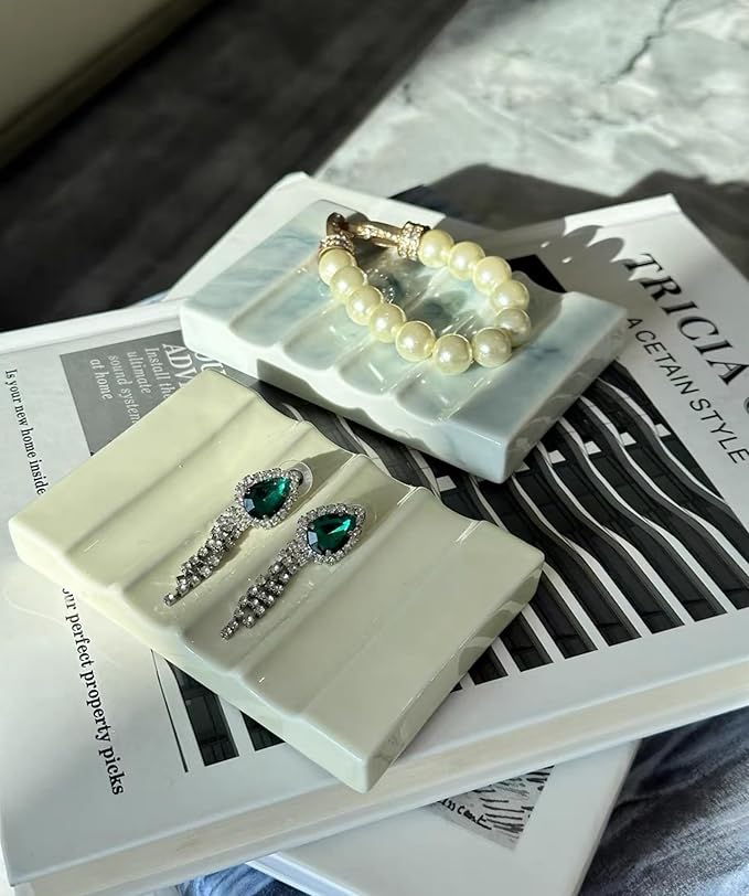 Ceramic Soap Dish with Drain Bar Soap Holder Self Draining Soap Tray Soap Saver for Bathroom Shower Kitchen-NeatNest