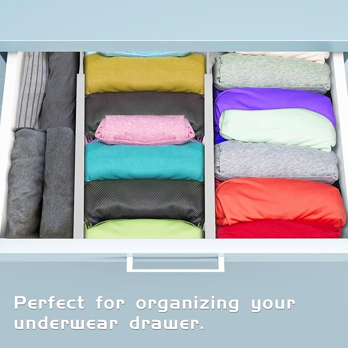 4 Pack Bamboo Drawer Dividers, Adjustable Length from 12 Inch to 17 Inch, Expandable Kitchen Drawer Organizer, Drawer Organization Separators for Clothes, Kitchen, Bedroom, Dresser, Office (White)-NeatNest
