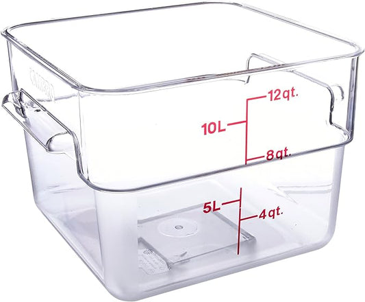 Cambro 12SFSCW135 Camwear Polycarbonate Square Food Storage container, 12 Quart-NeatNest