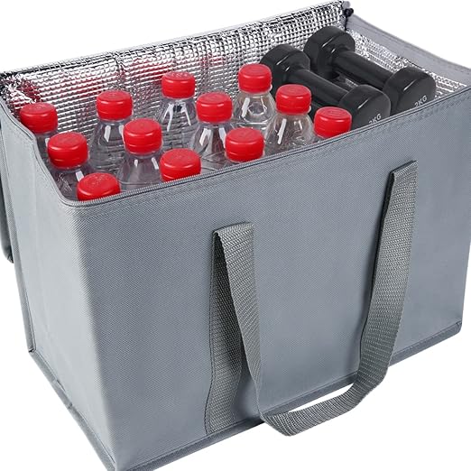 Insulated Car Trunk Organizer, Storage Collapsible Multi Compartment Car Organizer, SUV Trunk Organizer, Non Slip Bottom, Adjustable Securing Straps, Foldable Cover Grocery Shopping Bags,-NeatNest