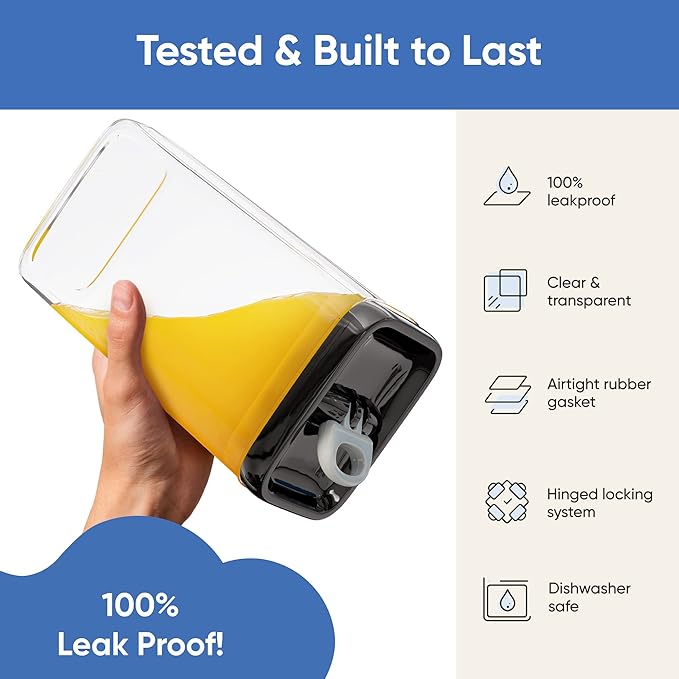 Chef's Path Airtight Food Storage Containers Set for Home Organization - 7 Piece Largest Flip Lock Set w/more Capacity - BPA Free Plastic Dry Food Storage Containers with Lids-NeatNest