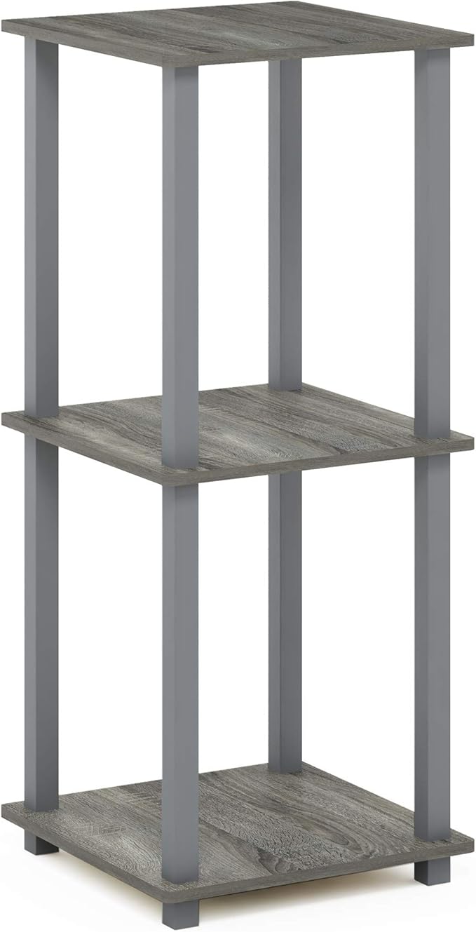 Furinno Simplistic Set of 2 End Table, French Oak Grey/Grey-NeatNest
