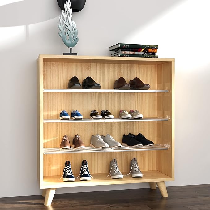 Expandable Closet Shelves Organizers, Adjustable Shelf for Cabinet Rack Storage Wardrobe Divider Shelving for Closets Pantry Cupboard Kitchen Large 1 Pack-NeatNest