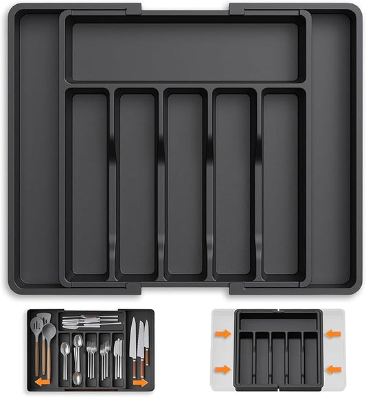 Adjustable Silverware Drawer Organizer - Kitchen Organizer and Storage - Silverware and Utensil Organizer-NeatNest