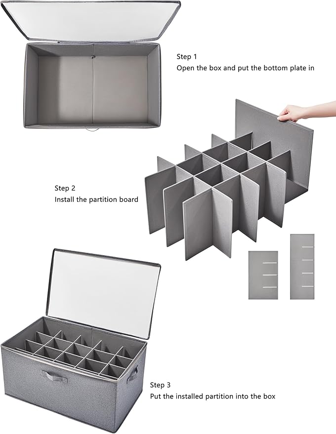 Shoe Storage Organizer for Closet, Shoe Box Organizer, Space Saving Foldable Shoe Rack, Shoe Storage Cabinet with Clear Cover and Reinforced Handles, Fits 20 Pairs, Black-NeatNest