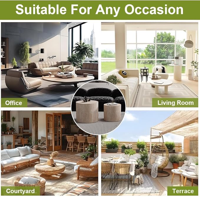 Round Nesting Coffee Tables Modern Travertine Coffee Table Small Round Coffee Tables Circular Side Table Accent End Table Nested Coffee Table Set for Living Room (Travertine)
