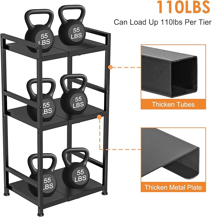 3-Tier Expandable Storage Shelves, 110LBS Heavy Duty Metal Shelving Unit, Adjustable Laundry Room Organization and Storage Shelf Rack,Ideal Narrow Bathroom Kitchen Laundry Room Organizer,Free-Standing-NeatNest