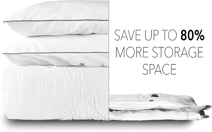 SpaceAid Vacuum Storage Bags, Space Saver Sealer Compression Bags for Comforters, Blankets, Pillows, Bedding, Clothes (Large 3 Pack)-NeatNest