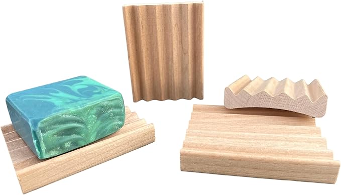 2 Pack Elevation Alder Natural Wood Soap Dish, 100% Handcrafted in the USA, Makes Soap Last 2X Longer, Soap Bar Holder for Kitchen or Bathroom-NeatNest