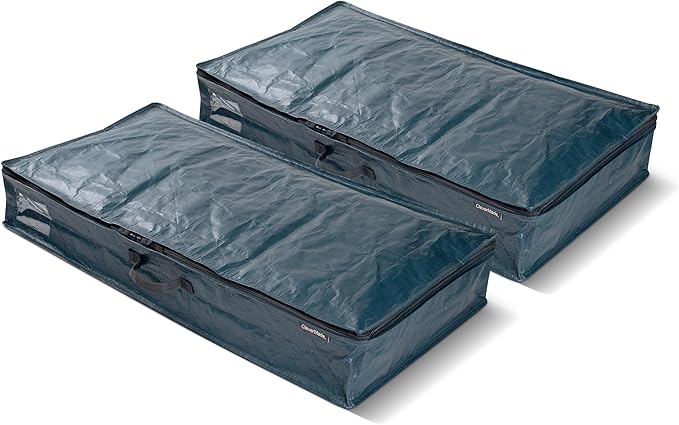 CleverMade Under Bed Storage Bag - Collapsible Storage for Shoes and Clothes Easy Use - Heavy Duty Utility Bag Home-NeatNest