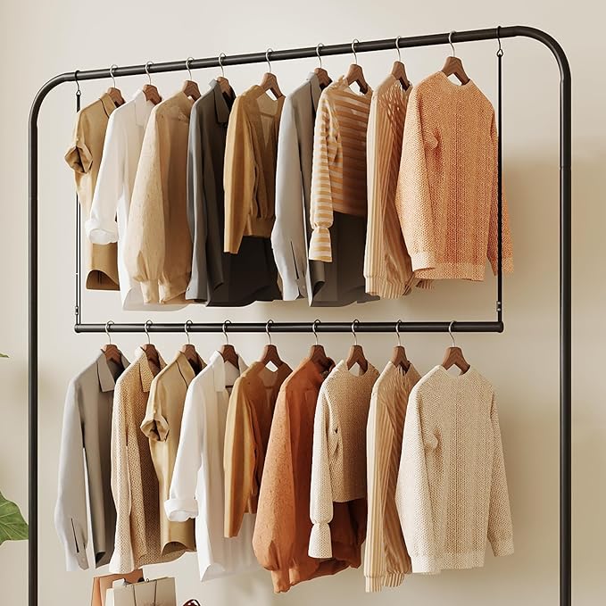 Closet Rods for Hanging Clothes 40'' Black Stepless height adjustment Heavy Duty Closet Rod for Optimize closet storage and organizing space-NeatNest