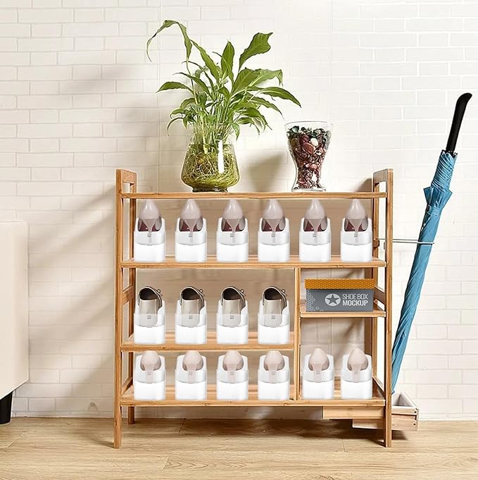 12Pack Clear Shoe Slots Organizer for Closet ,Adjustable Shoe Rack Holder Shoe Space Savers Shoe Racks for Closet Organization(Clear)-NeatNest