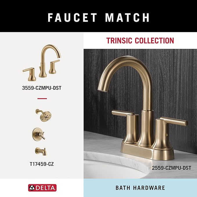 Delta 75935-CZ Trinsic Single Towel Hook in Champagne Bronze-NeatNest