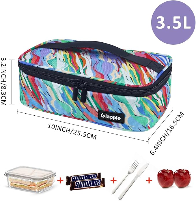 Gloppie Small Lunch Bag Insulated Lunch Box Mini Lunchbox Portable Lunch Cooler Bag Adult Lunch Pail Petty Food Containers Reusable Snack Bag, Camouflage Watercolor-NeatNest