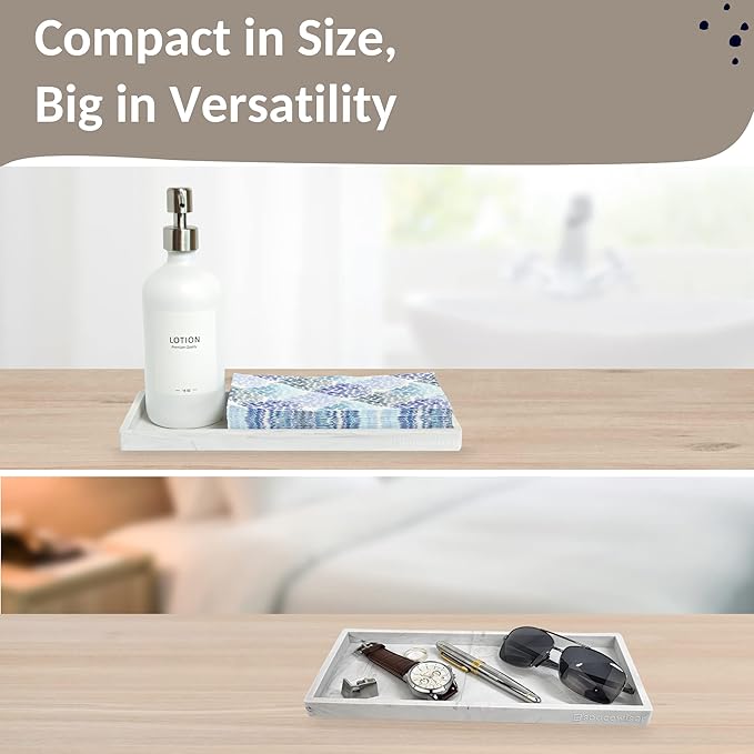 Countertop and Vanity Tray - 11.7" Silicone Bathroom Tray Countertop, Dish Soap Trays for Kitchen Counter, Sink Organizer Accessories Caddy, Toilet Laundry Shower Makeup Mat Oil Holder-NeatNest