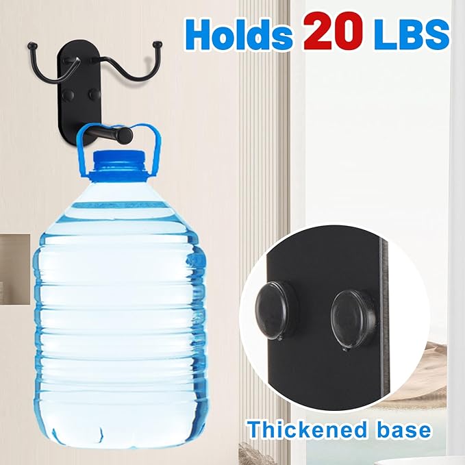 Clothes Hanger Storage, Clothes Hanger Storage Organizer, Damage Free Hanging Wall Hangers for Hanging in Living Spaces, Black-NeatNest