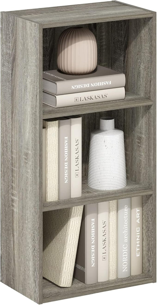 Furinno Luder 3-Tier Open Shelf Bookcase, French Oak-NeatNest
