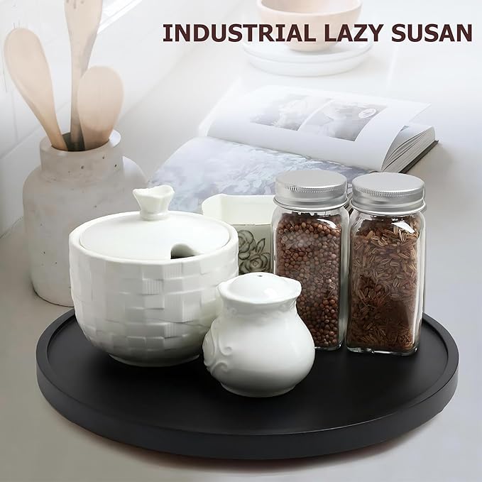 12-inch Lazy Susan Organizers, ACIAZAAZ Lazy Susan Turntable for Cabinet, Kitchen Turntable Storage for Table, Countertop, Pantry