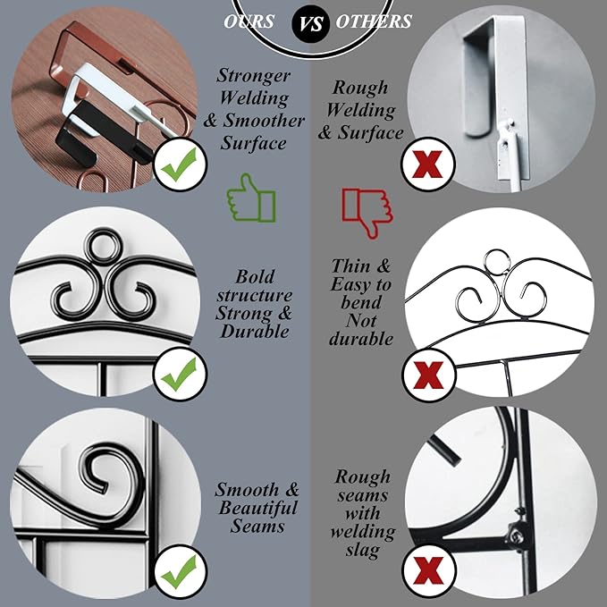 Over The Door Hook - Towel Rack & Coat Rack Hanger, Behind Bathroom Door, 2 Pieces 7 Hooks (Black)