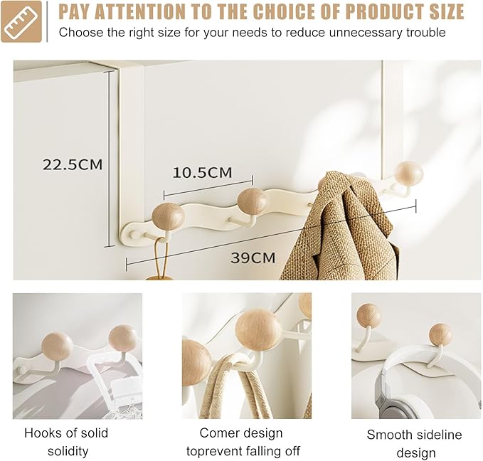 Over Door Coat Rack, Coat Hooks for Door Coat Hanger, Towel Hanger for Bathroom, Door Hanger Hooks, Hooks for Hanging Hat Key Towel Purse Robes Mudroom Entryway