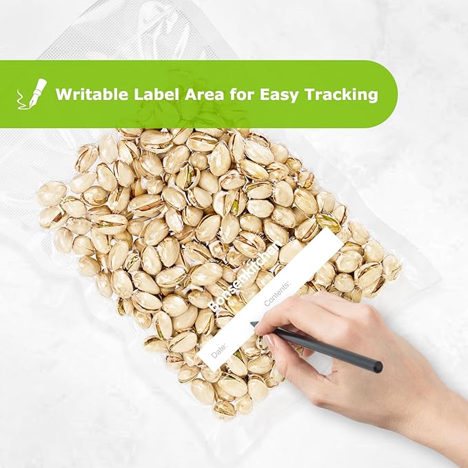 Bonsenkitchen Precut Vacuum Bags 100 Quart 8" x 12", BPA Free, Commercial Grade Textured Food Sealer Bag, Thick Embossed Bags for Storage and Sous Vide Cooking VB3205-NeatNest