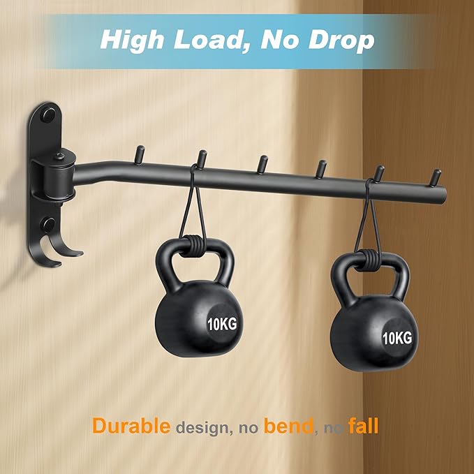 Alise Swivel Clothes Hanger, Stainless Steel Laundry Wall Mounted Drying Rack, Heavy Duty Clothing Hanging Rack With for Closet, Bedroom, Black, 2 Pack-NeatNest