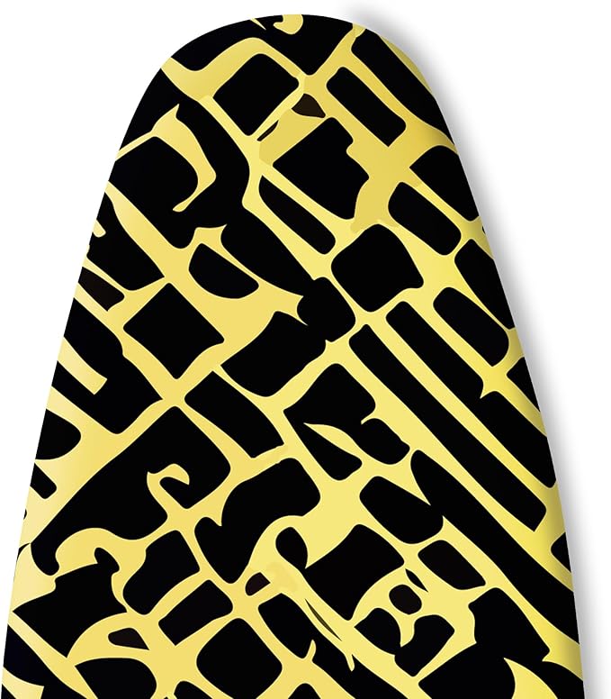 Extra Thick Ironing Board Cover and Pad, Yellow Modern Geometric 15x54 Ironing Board Cover, Resist Scorching and Staining,Elastic Edges,Abstract Art