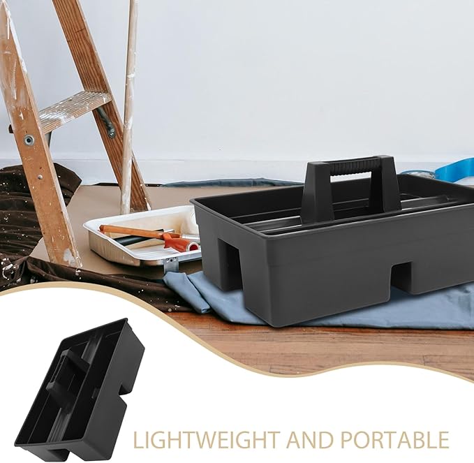 Cabilock 3 Multiuse Caddy Organizer with Handle Compartment Tote Cleaning with Handle Divided Classroom Tote Tray Carry with Handle Storage Box Portable-NeatNest