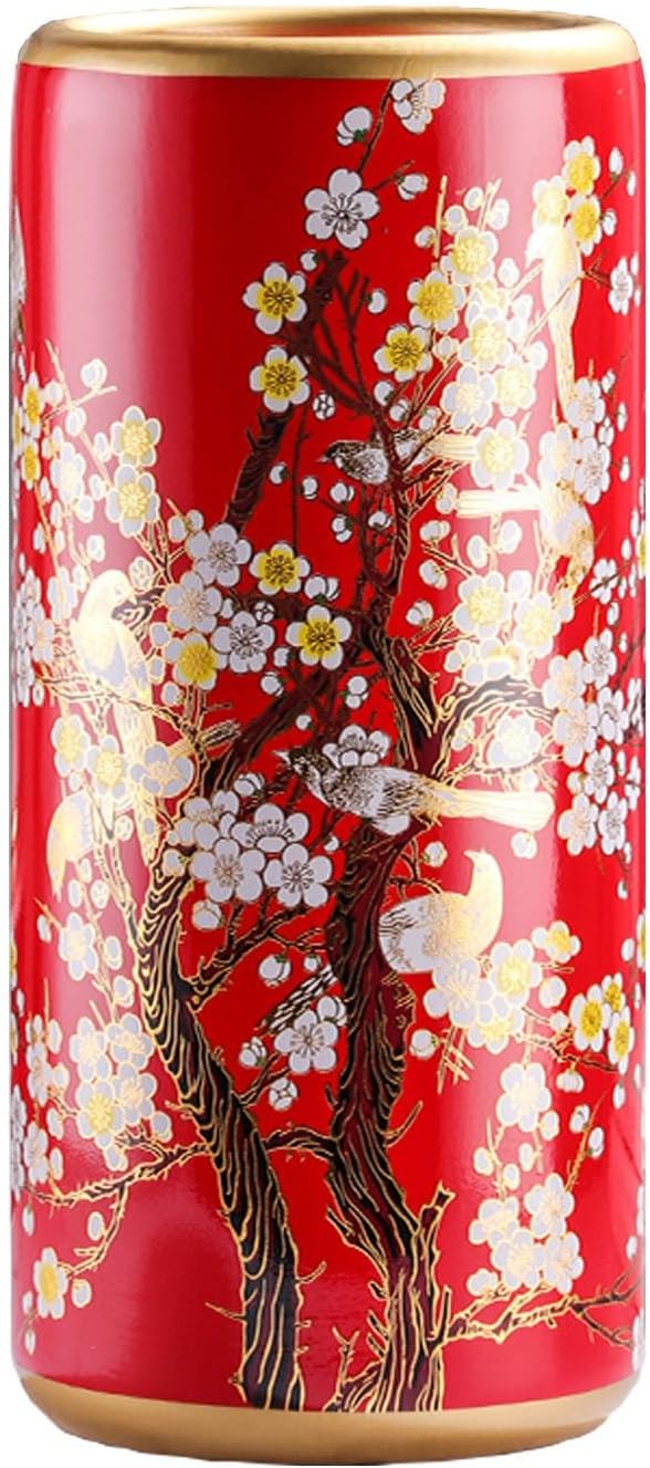 Ceramic Umbrella Stand Umbrella Holder for Entryway Hand-Made Umbrella Stand Barrels Umbrella Holder Cane Floor Standing Vase Ceramic Storage Bucket for Home Office Entrance Indoor.(E)-NeatNest